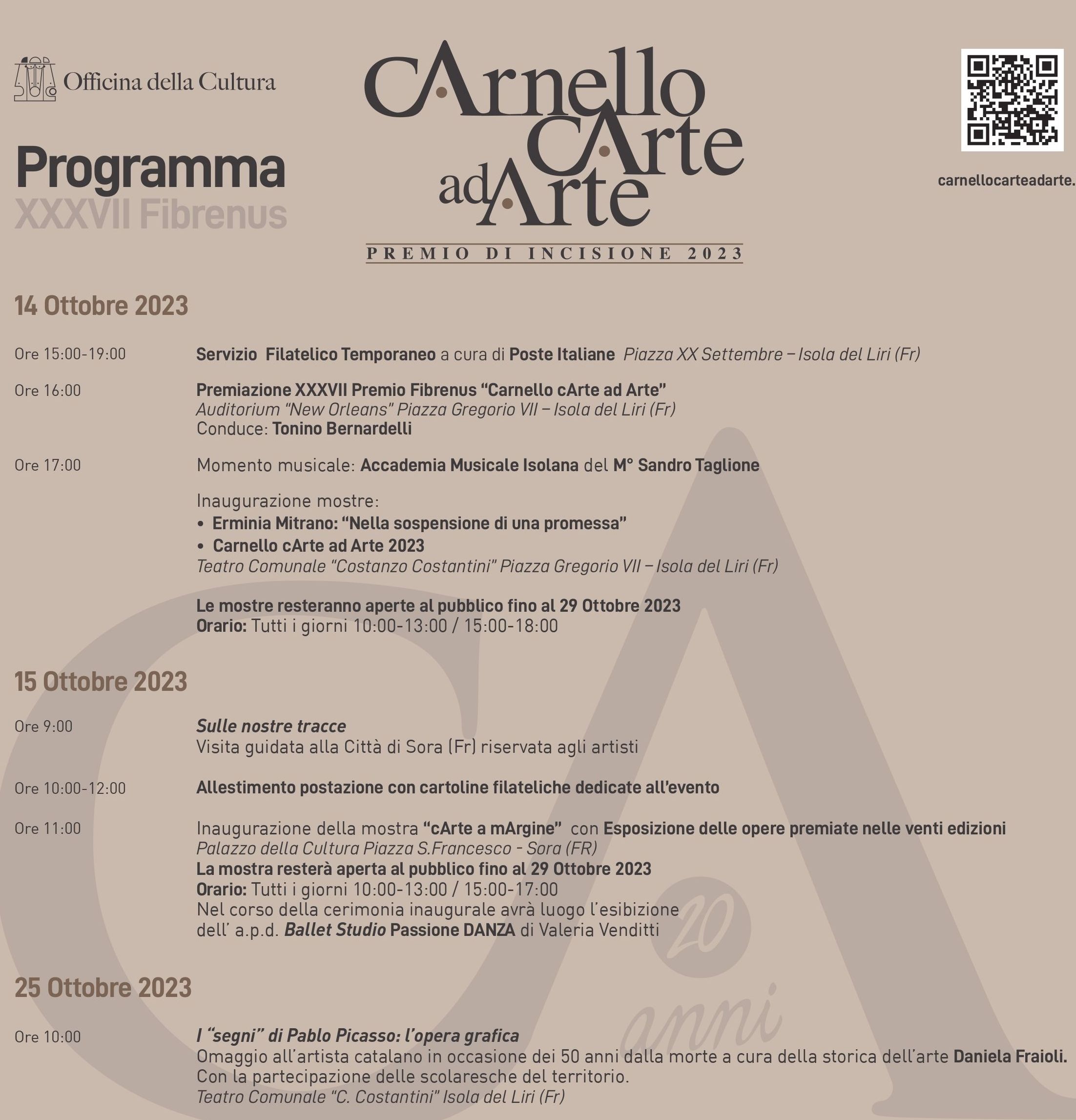 Programma Premio Fibrenus 2023