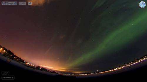 aurora boreale: filmato a 360&deg; gradi